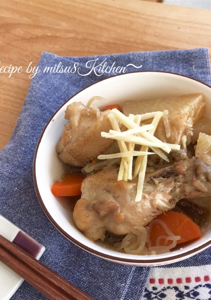 煮汁もおいしい！手羽元と大根の煮物-レシピのメイン写真