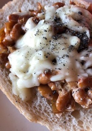 納豆と甘辛生姜のトースト-レシピのメイン写真