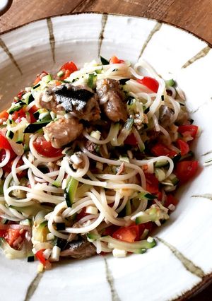 ☆さっぱり☆半田素麺の冷製パスタ-レシピのメイン写真