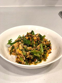 わさび菜の簡単おかず味付けフレーク炒め-レシピのメイン写真