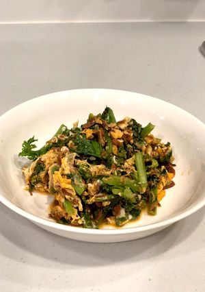 わさび菜の簡単おかず味付けフレーク炒め-レシピのメイン写真