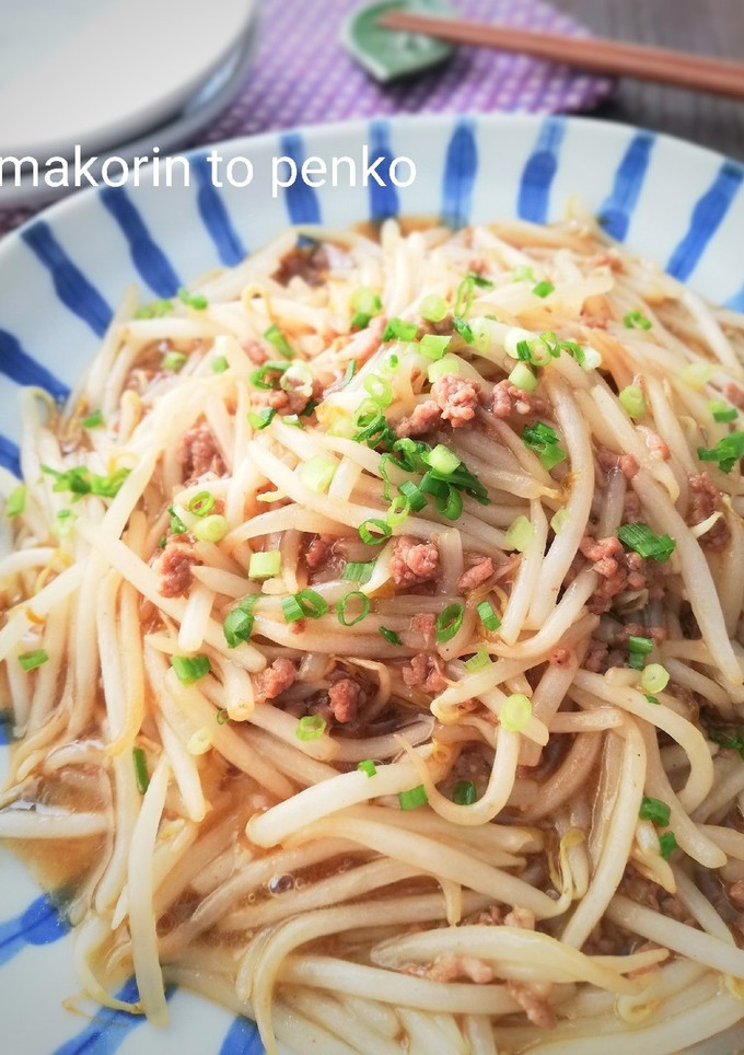 簡単！ミンチともやしのオイスター醤油炒め-レシピのメイン写真