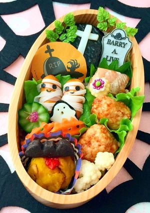 棺おにぎりとマミー&おばけちゃん弁当-レシピのメイン写真