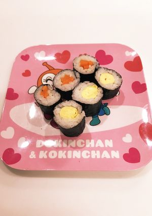 ❁こども向け♡人参ナムルと卵の細巻き❁-レシピのメイン写真