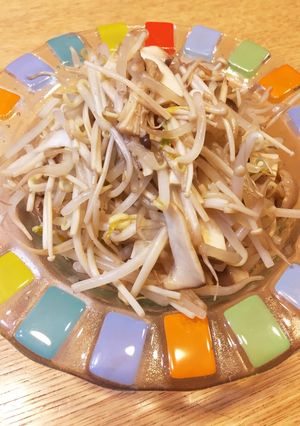 味付けはダシダのみ！もやしとキノコ炒め☆-レシピのメイン写真