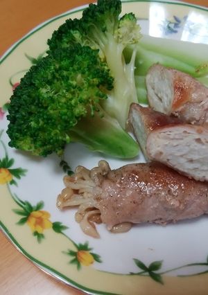 湯葉とキノコの豚肉巻き-レシピのメイン写真