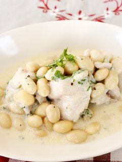 レンジで簡単!大豆とチキンのクリーム煮-レシピのメイン写真