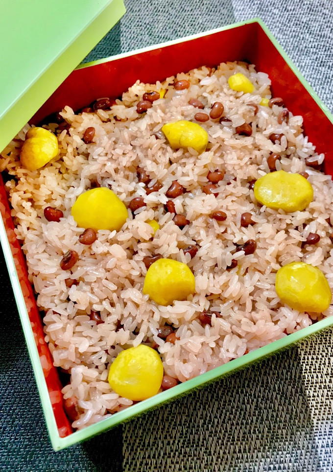 【蒸し器で作る】お赤飯 栗の甘露煮入り-レシピのメイン写真