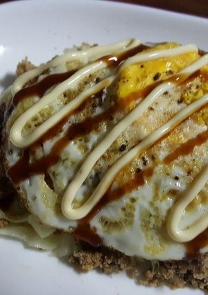 おから煮リメイク？オープンお好み焼き？-レシピのメイン写真