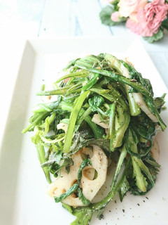 春菊とレンコンのおかか炒め-レシピのメイン写真