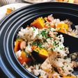 はと麦もち麦!南瓜とソーセージの雑穀ご飯