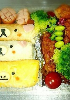 キャラ弁 くま ひよこ サンドイッチ-レシピのメイン写真