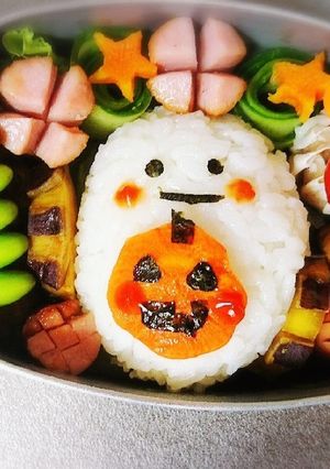 ハロウィン幼稚園お弁当 簡単 おばけ-レシピのメイン写真