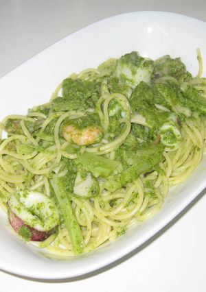 セロリの葉っぱでジェノバペースト-レシピのメイン写真