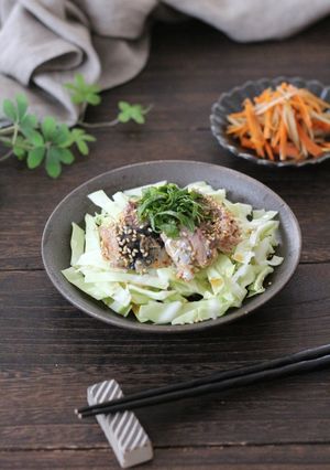 さば缶(水煮缶)ときゃべつのポン酢がけ-レシピのメイン写真