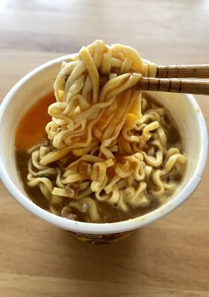 私の大好きなカレーヌードルの食べ方♡-レシピのメイン写真