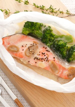 鮭のチーズ包み焼き！チーズリゾットの素で-レシピのメイン写真
