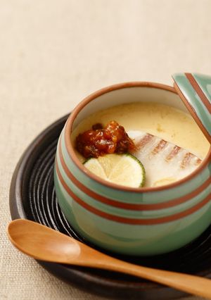 茶碗蒸し 梅ぽん酢添え-レシピのメイン写真