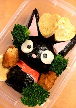 魔女の宅急便ジジのキャラ弁-レシピのメイン写真