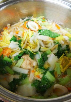 時短!鶏ガラ素(顆粒)で鍋-レシピのメイン写真