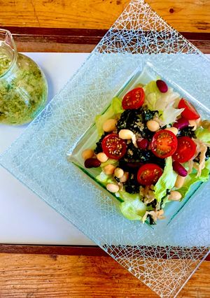 豆と旬野菜と海の幸の香り高いコラボサラダ-レシピのメイン写真