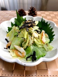 キャベツ大量消費★ゆでキャベツ塩昆布和え-レシピのメイン写真