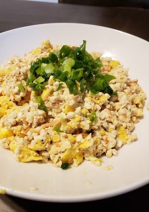 糖質制限ダイエット♪豆腐の鮭チャーハン-レシピのメイン写真