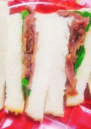 わさビーフ炭火焼き味サンドイッチ-レシピのメイン写真