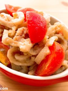 さっぱり!鶏皮とトマトの柚子胡椒ポン酢-レシピのメイン写真
