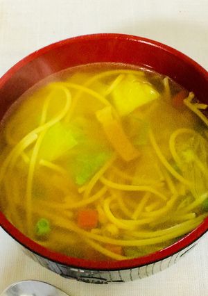 お手軽！カレーコンソメスープパスタ-レシピのメイン写真
