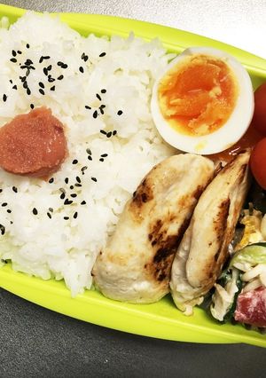 旦那弁当199♥胸肉のダシ塩漬け焼き弁当-レシピのメイン写真