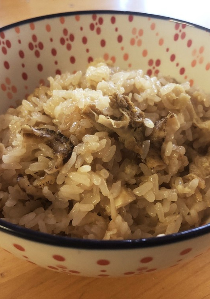 ホタテと油あげの炊き込みご飯 生姜風味-レシピのメイン写真