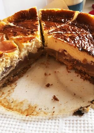 ベイクドチーズケーキりんごハーフ&ハーフ-レシピのメイン写真