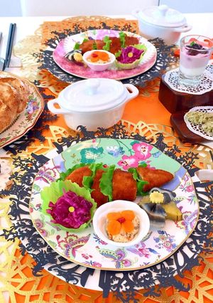 チキンカツと和惣菜 ハロウィンパーティー-レシピのメイン写真