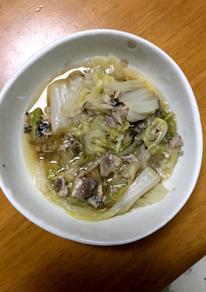 ぱぱっと簡単♪♪鯖缶と白菜のさっと煮！-レシピのメイン写真