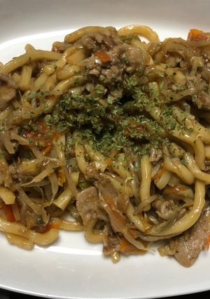 簡単焼きうどん(ソース味)。-レシピのメイン写真