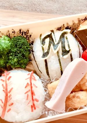 野球☆千葉ロッテマリーンズ☆キャラ弁当-レシピのメイン写真