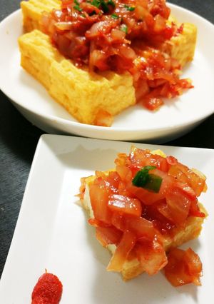レンジのみ!!厚揚げでエビチリ風♪-レシピのメイン写真