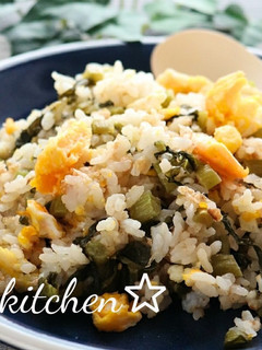 野沢菜とかつお節の香ばしチャーハン-レシピのメイン写真