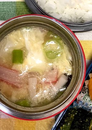 スープジャーで♡フンワリ卵の中華スープ♪-レシピのメイン写真