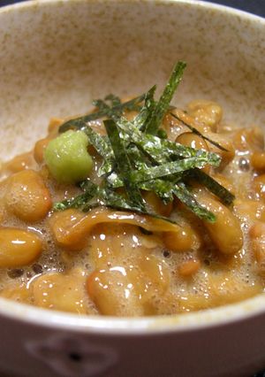納豆にナメタケ　わさびで正解-レシピのメイン写真