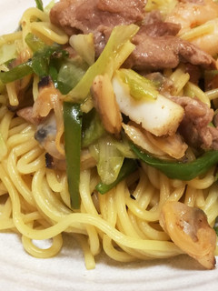 焼肉塩だれで作る簡単♪海鮮焼きそば-レシピのメイン写真