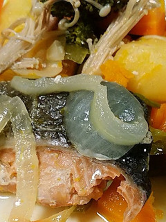 レンジで簡単 鮭とえのき茸の蒸し料理-レシピのメイン写真