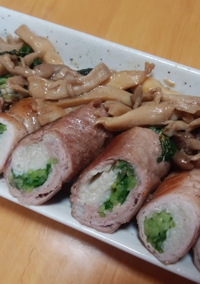 豆苗とえのきたけの豚肉巻き～キノコ添え-レシピのメイン写真