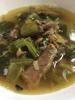小松菜と鯖缶のスープ-レシピのメイン写真