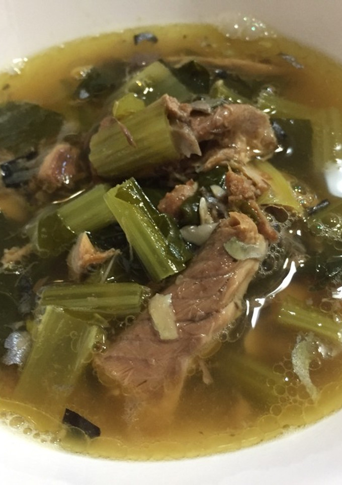 小松菜と鯖缶のスープ-レシピのメイン写真