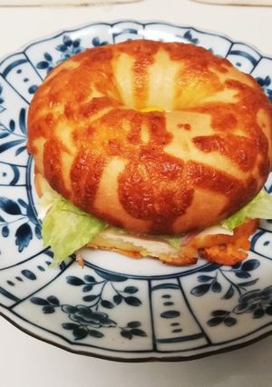 ハムチーズレタスベーグル-レシピのメイン写真