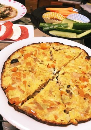 余り物を混ぜて焼くだけ！簡単オムレツ-レシピのメイン写真