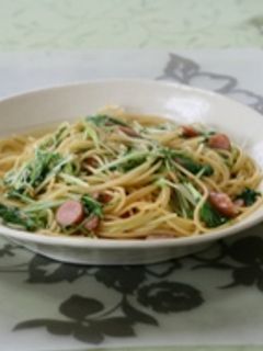 水菜のパスタ-レシピのメイン写真