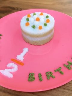 ハーフバースデーケーキ♪(離乳食)-レシピのメイン写真